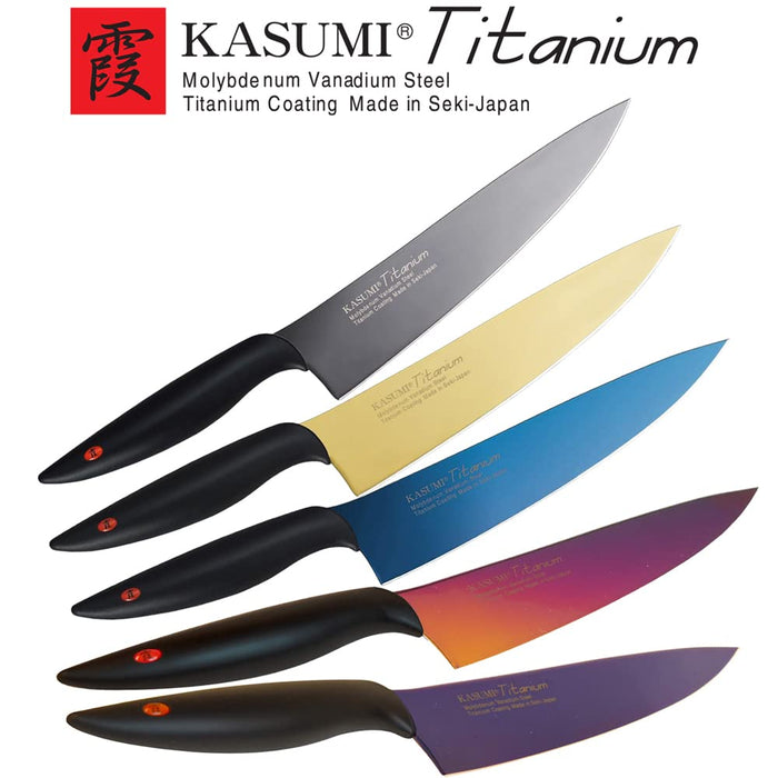 Get Along Sumikama Kasumi Titanium Kitchen Knife Blue 200Mm Blade