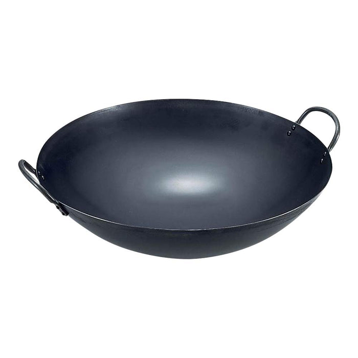 Summit Iron Wok Two Handled Round Bottom for Versatile Cooking