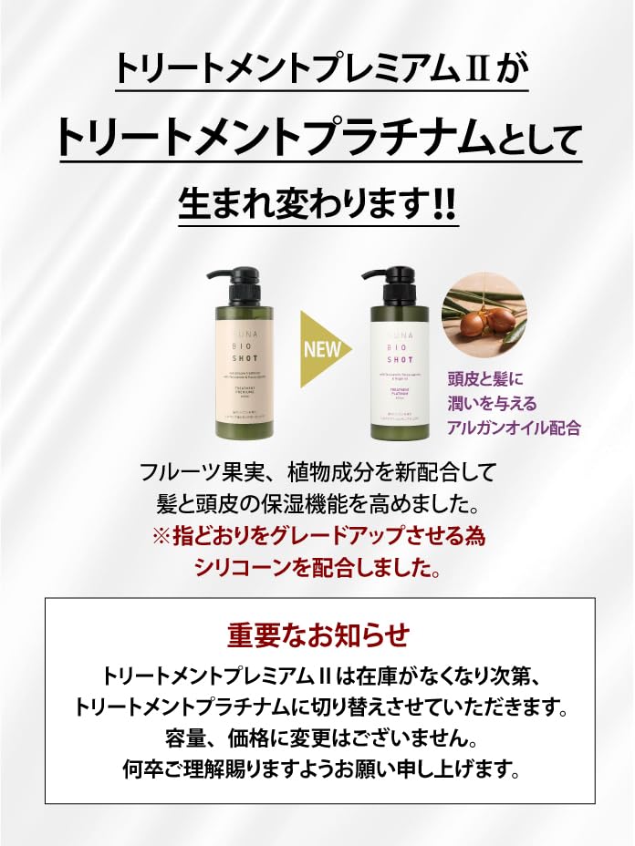 Suna Bioshot: Platinum Gray Hair Treatment 400Ml with Argan Oil Moisture