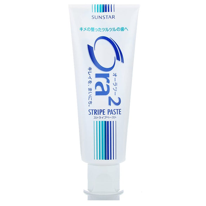 Ora2 条纹牙膏 140g - 有效美白和清新口气