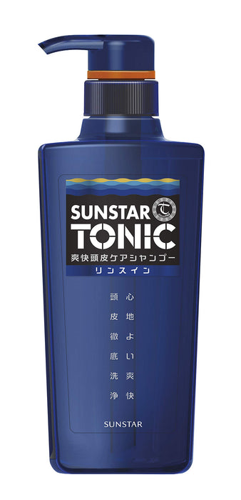 Sunstar Tonic Rinse-In Pump 460ml - Refreshing Silicone-Free Scalp Care