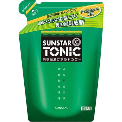 Sunstar Tonic Shampoo 360Ml Refill Silicone-Free Refreshing Citrus Herb Scent