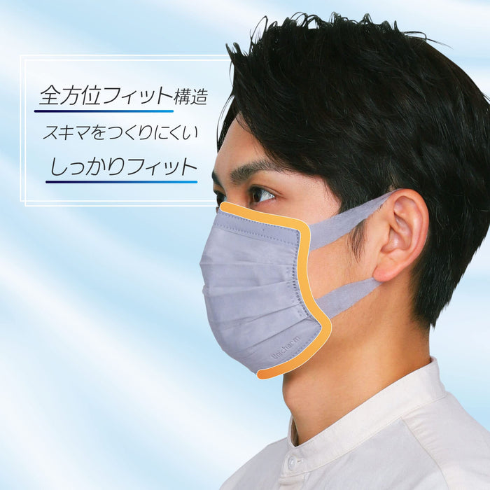 Uniti Super Comfortable Mask Light Gray Pleated Non-Woven Regular Size 30 Pieces