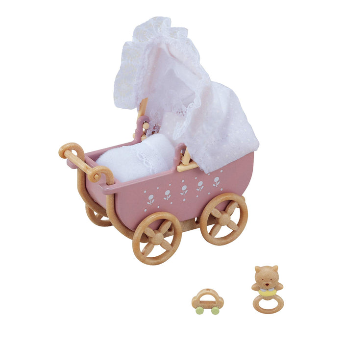 Epoch Sylvanian Families Baby Car Set St Mark Certified Dollhouse Toy for Ages 3+