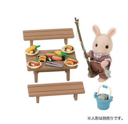 Epoch Sylvanian Families Barbecue Set Certified Toy Dollhouse for Ages 3+