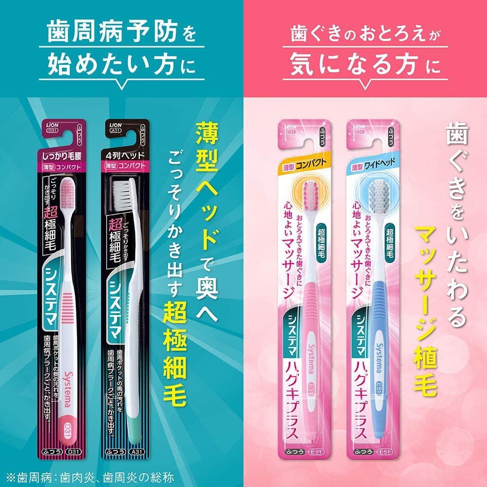 Systema Toothbrush Compact Soft 4 Rows | Gentle Daily Cleaning