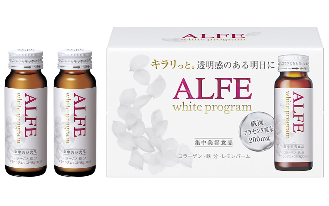 Alfe Nutritional Functional Food Tropical Lemon Flavor Collagen Placenta 50ml 10 Bottles