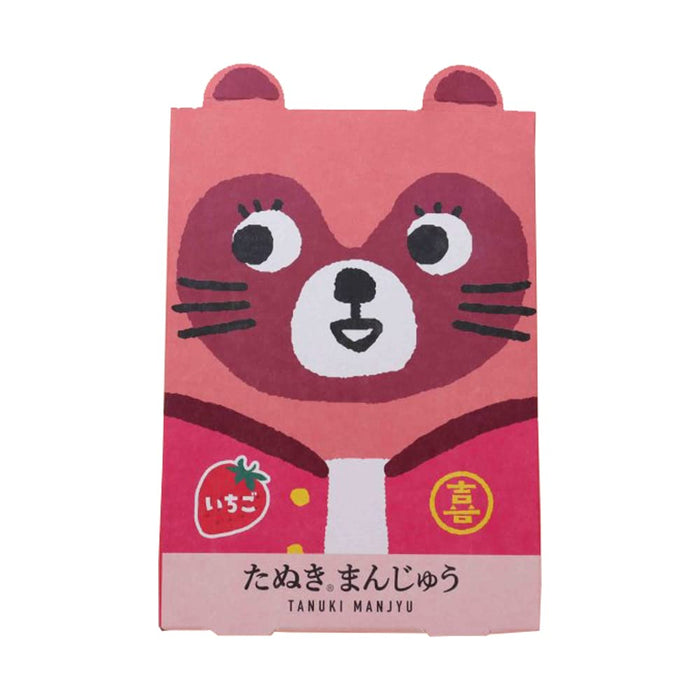 Tanuki Honpo Strawberry-Filled Bite-Sized Cakes Pack of 3 Traditional Manju