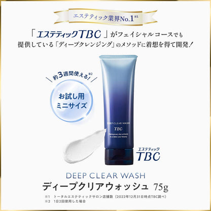 Tbc Mineral Clay Deep Clear Wash 75G Mini Facial Cleanser with Moisturizers
