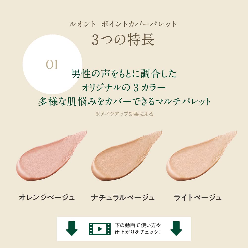 Tbc Luwont Luonto 3-Color Men's Concealer Palette for Acne & Dark Circles