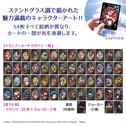 Tenyo Disney Character Playing Cards Stained Glass