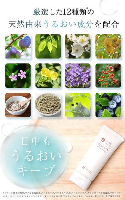 Tesaran UV Daily Protect: Non-Chemical Sunscreen Cream 60g for Face with Tone-Up