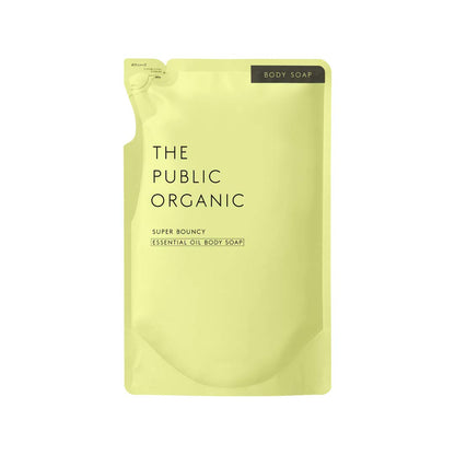 The Public Organic Body Soap Refill 400ml Super Bouncy Essential Oil Japan-Made