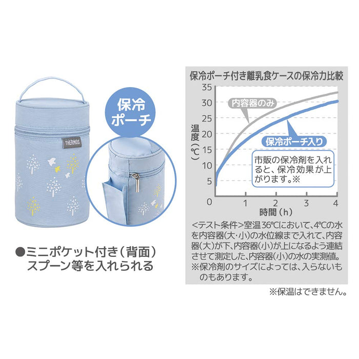 Thermos NPE-240 藍色嬰兒食品儲存盒附冷卻袋
