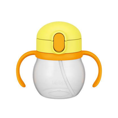 Thermos Large Capacity 250ml Baby Straw Mug Yellow Non-Leaking for 9 Months and Up