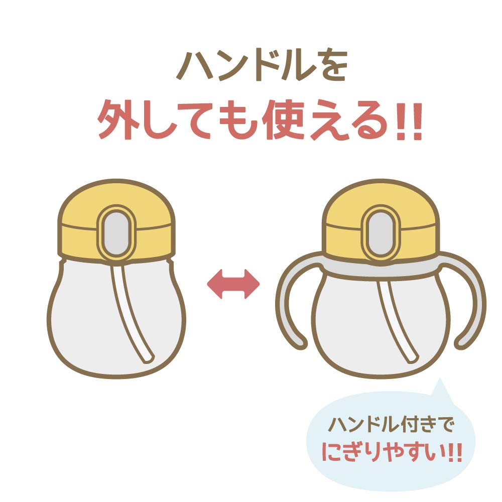 Thermos 250ml Leak-Proof Baby Straw Mug in Lemon Yellow