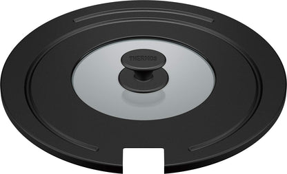 Thermos 26/28cm Black Frying Pan Lid with Detachable Handle Kle-001 Bk