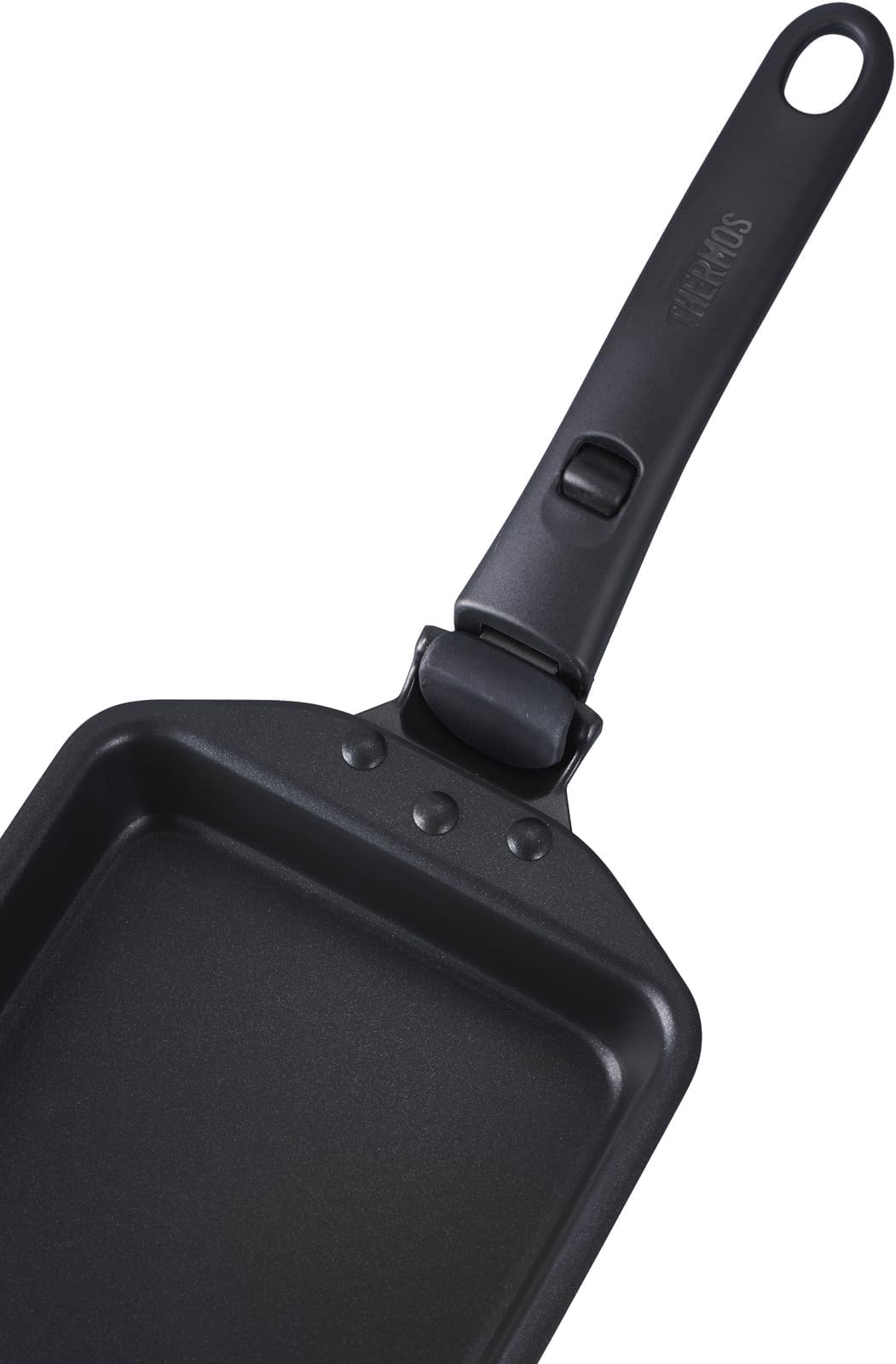 Thermos 15cm Black Egg Frying Pan - Durable Series with Detachable Handle IH Compatible
