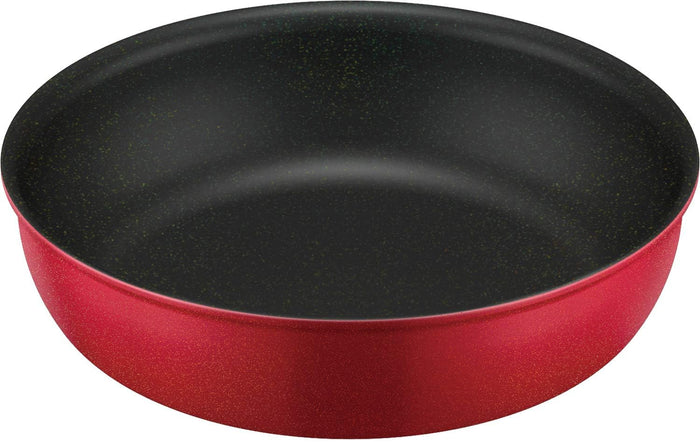 Thermos 20cm Red Durable Frying Pan with Detachable Handle - IH Compatible
