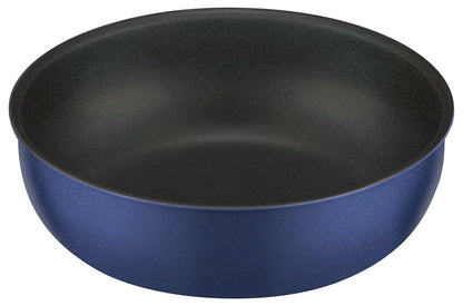 Thermos 24cm Indigo Blue Frying Pan Durable Series with Removable Handle for Gas Stove