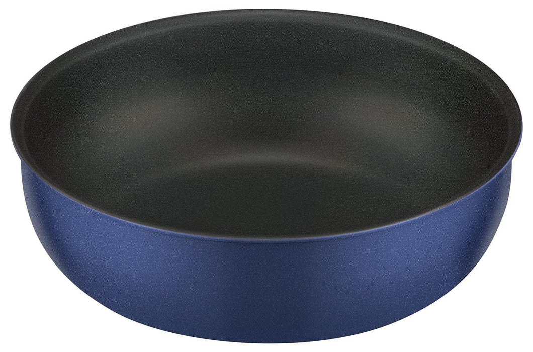 Thermos 24cm Indigo Blue Frying Pan Durable Series with Removable Handle for Gas Stove