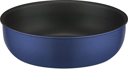 Thermos 24cm Indigo Blue Frying Pan Durable Series with Removable Handle for Gas Stove