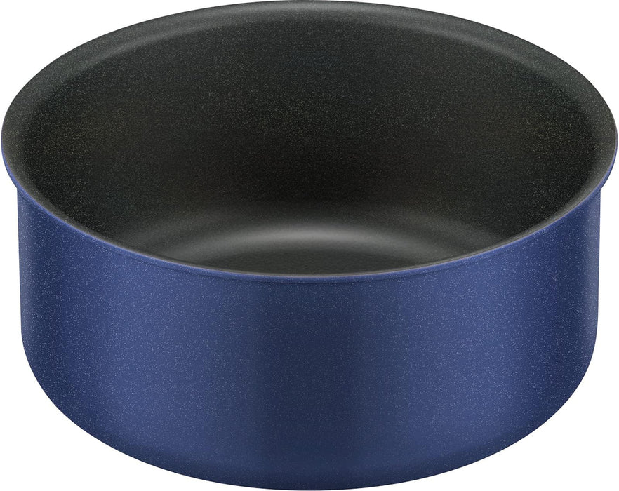Thermos Indigo 藍色 18 公分耐用鍋具可拆卸手柄適用於瓦斯爐 KOC-018 IBL 系列
