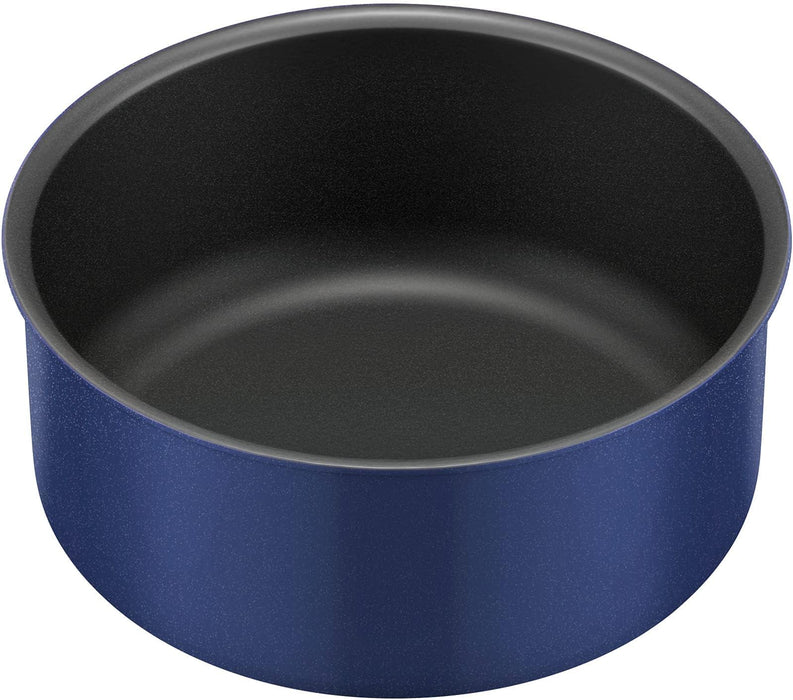 Thermos Indigo 藍色 18 公分耐用鍋具可拆卸手柄適用於瓦斯爐 KOC-018 IBL 系列