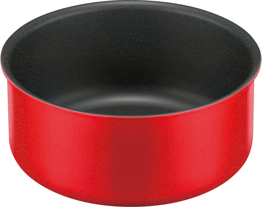 Thermos Durable Gas Stove 18cm Bright Red Pot with Removable Handle Koc-018