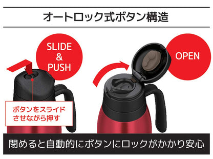 Thermos Clear Red Field Pot 1.5L Capacity - Thermos Thy-1500 Cl-R