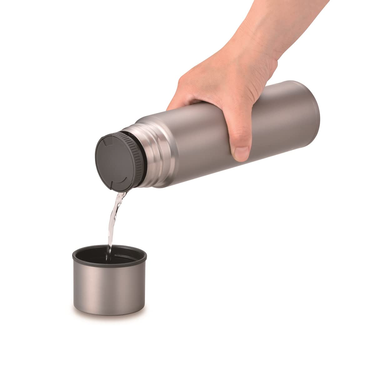 Thermos Fjn-500T Titanium 500Ml Vacuum Insulated Bottle Titanium Gray