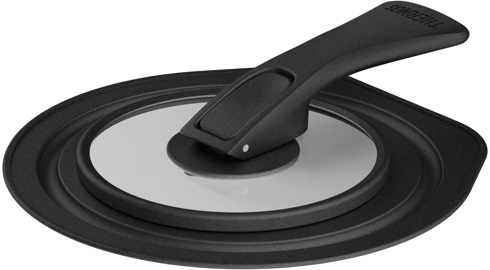 Thermos Black Folding Pot and Pan Lid 16cm Compatible - KLF-001 BK