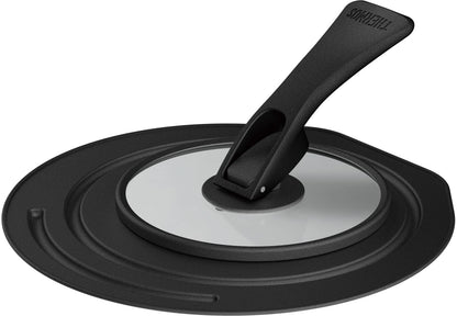 Thermos KLG-001 BK Black Pot and Pan Lid with Folding Stand 18/20cm Compatible