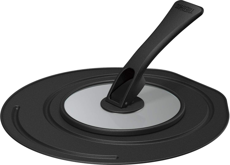 Thermos 20/24cm Compatible Black Frying Pan Lid with Stand - KLC-001 BK