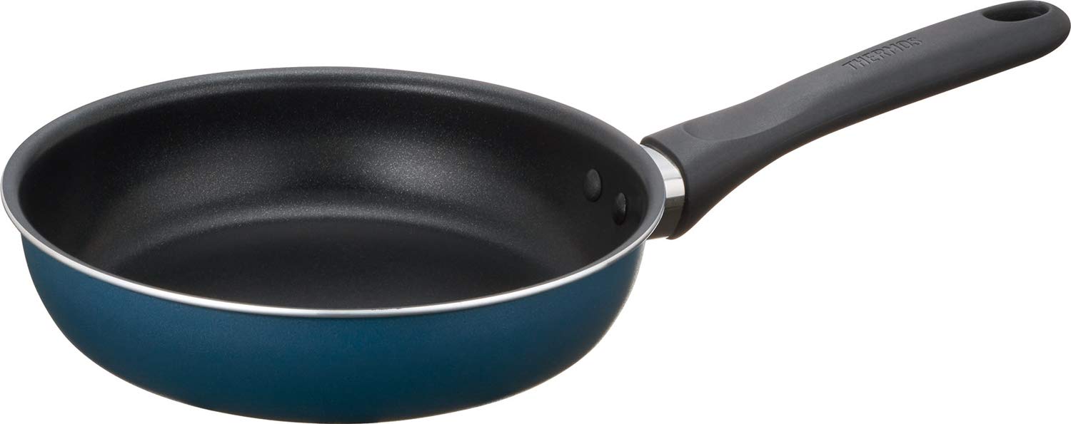 Thermos Navy 20cm Lightweight Frying Pan Durable Non Stick Gas Fire Model Kfd-020