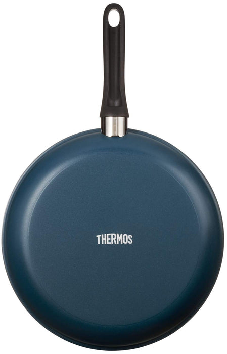 Thermos Lightweight Durable 24cm Gas Fire Frying Pan Navy Model Kfd-024 Nvy