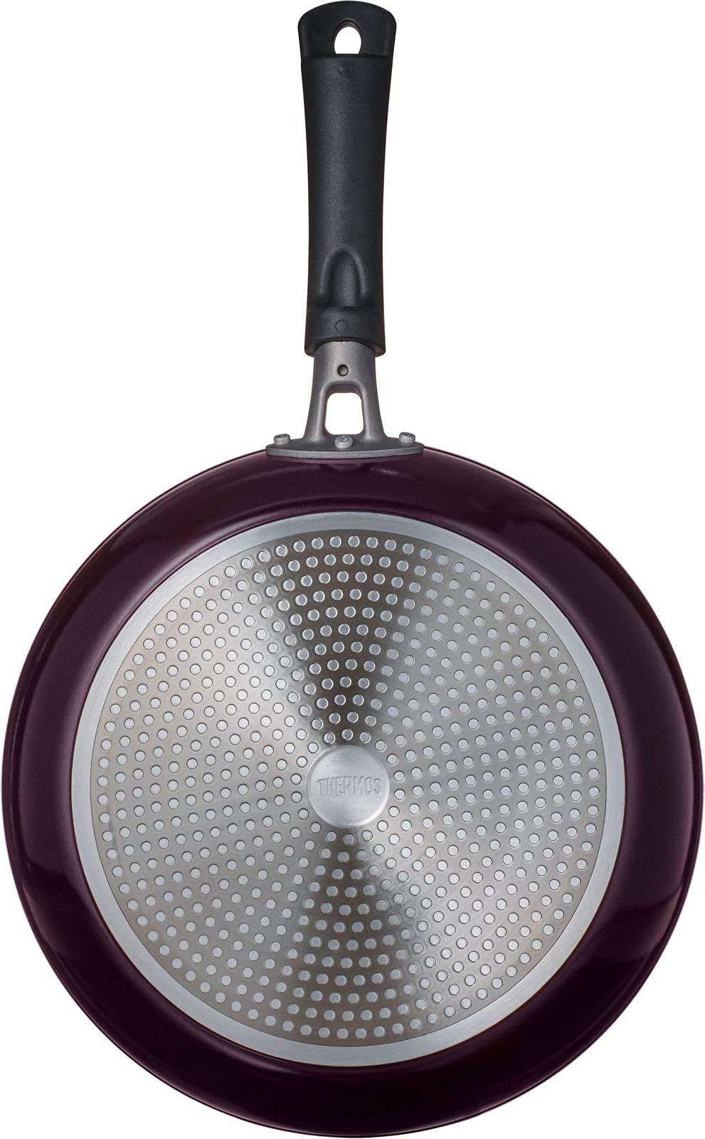 Thermos 28cm Plasma Hard Coating Black Frying Pan - IH Compatible KFC-028 BK