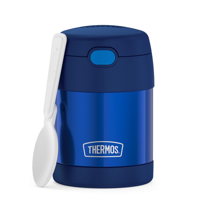 Thermos Funtainer 10 盎司真空隔热不锈钢儿童食品罐带勺子海军蓝