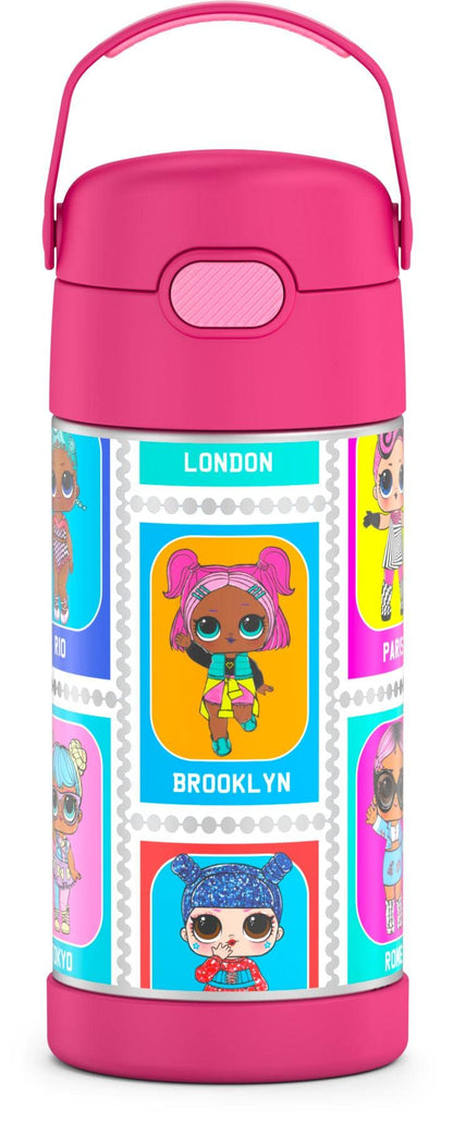 Thermos Funtainer 12Oz Kids Lol Surprise Stainless Steel Insulated Straw Bottle