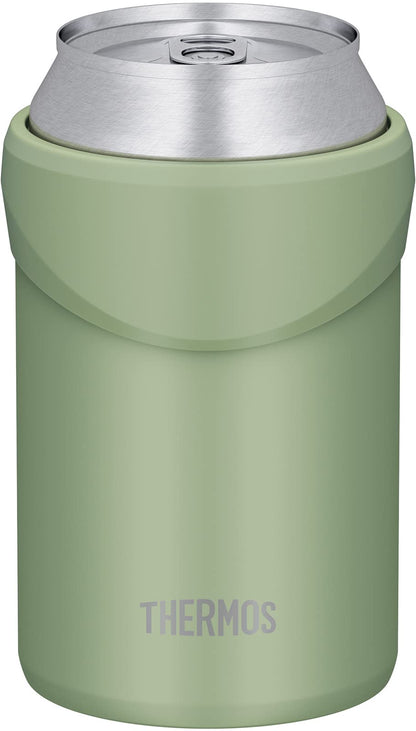 Thermos JDU-350 KKI Insulated Can Holder Khaki 2-Way for 350ml Cans
