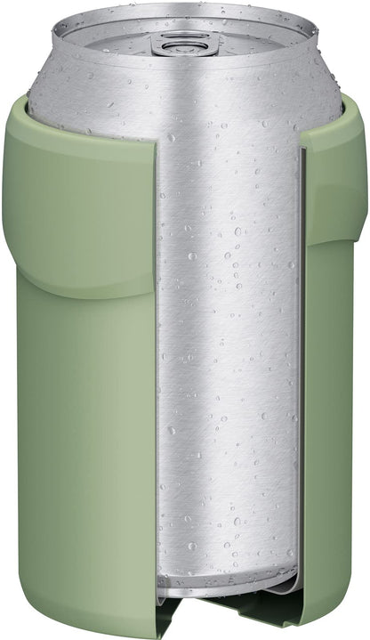 Thermos JDU-350 KKI Insulated Can Holder Khaki 2-Way for 350ml Cans
