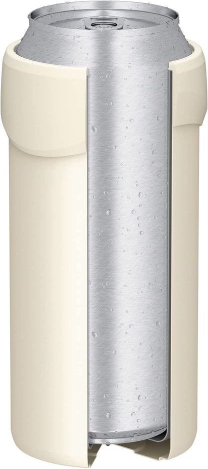 Thermos White Insulated Can Holder for 500ml Cans JDU-500 WH 2-Way Type