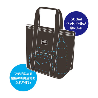 Thermos Insulated 7L Smoke Black Lunch Bag RFF-007 SMB