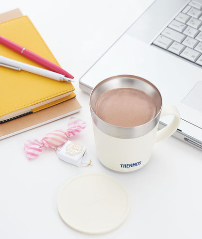 Thermos JDC-241 WH White Insulated Mug 240ml Capacity - Perfect for Hot & Cold Drinks