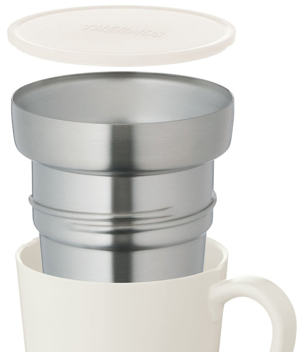 Thermos JDC-351WH 350ml White Insulated Mug for Hot and Cold Beverages