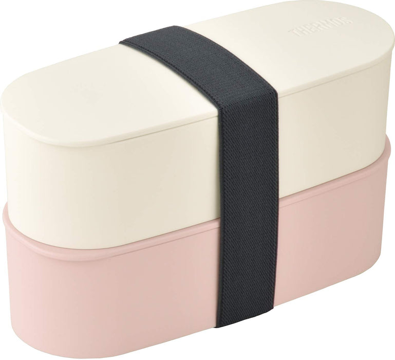 Thermos DJT-600W LP 2 Tier 600ml Fresh Lunch Box in Light Pink