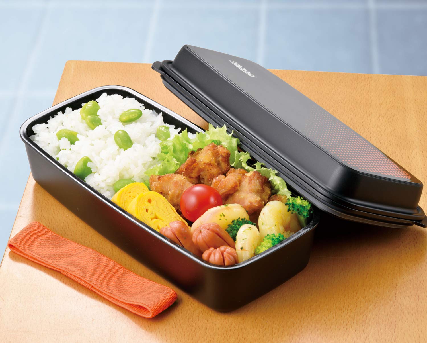 Thermos Fresh 600ml Lunch Box in Black Orange - Djo-600 Bkor