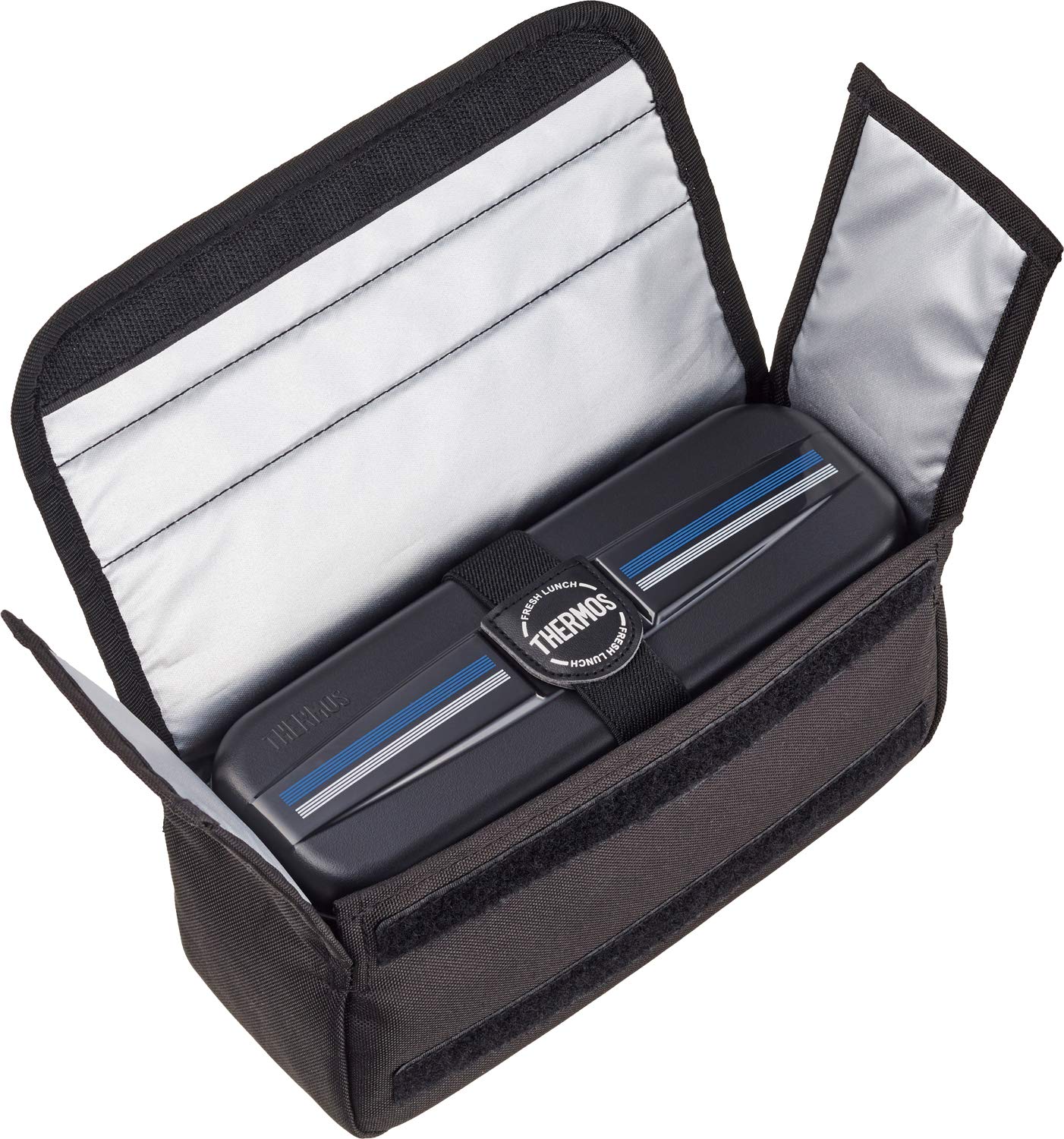 Thermos Fresh Stainless Steel 1100Ml Lunch Box in Line Black