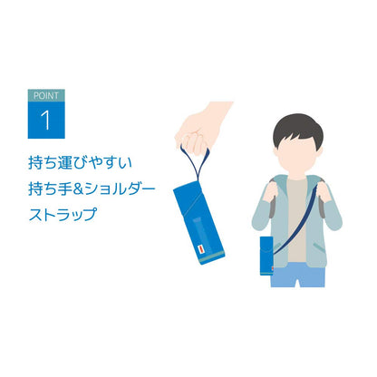 Thermos Blue Bottle Pouch with Strap 350-400ml Capacity - APG-350 Bl