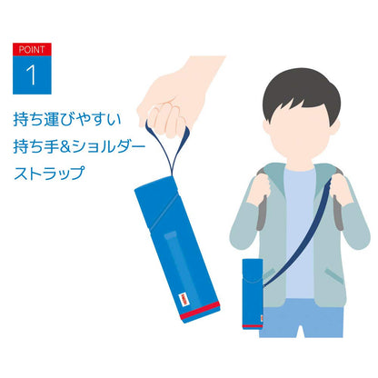 Thermos Blue My Bottle Pouch with Strap 450-600ml Capacity Model APG-500